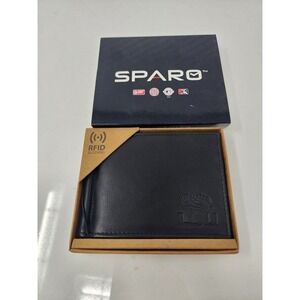 Sparo Mens LSU Tigers Bifold Wallet Black Leather RFID Blocking Casual Size OS